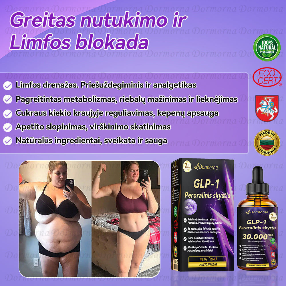 Vilniaus universitetinė ligoninė Rekomenduojama | Oficiali parduotuvė | 𝐃𝐨𝐫𝐦𝐨𝐫𝐧𝐚® 🐩𝐆𝐋𝐏-𝟏 𝐏𝐞𝐫𝐨𝐫𝐚𝐥𝐢𝐧𝐢𝐬 𝐬𝐤𝐲𝐬𝐭𝐢𝐬--✅Revoliucinės GLP-1 mokslinės cukraus kontrolės ir svorio metimo programos